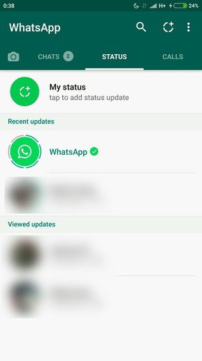 WhatsApp New Feature: Status